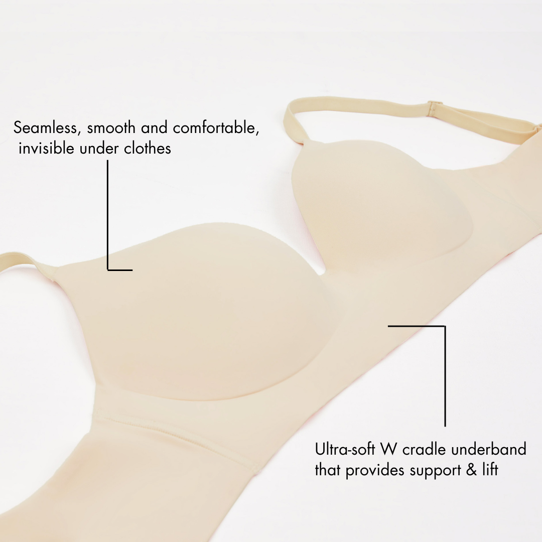  Floatley To The T-Shirt Wireless Lightly Lined Demi Bra For  Women
