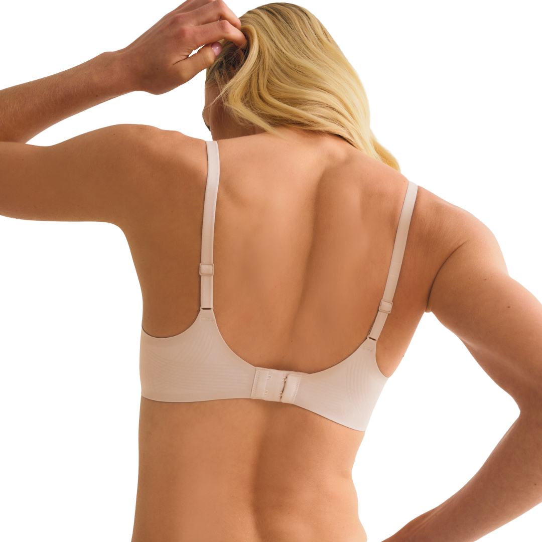 Entyinea Minimizer Bras for Women Back-Smoothing Comfort Wireless Lift  T-Shirt Bra White 3XL 
